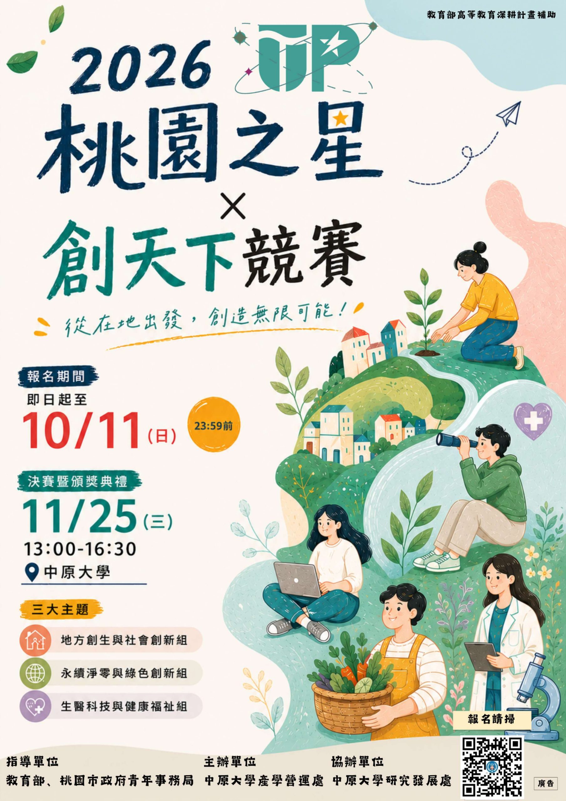 中原大學「2026桃園之星x創天下競賽」